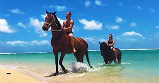 Romantic Horseback Riding & Swimming at Riambel Beach