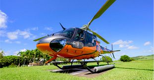 Visite en Hélicoptère de la Cascade Sous-Marine à Maurice